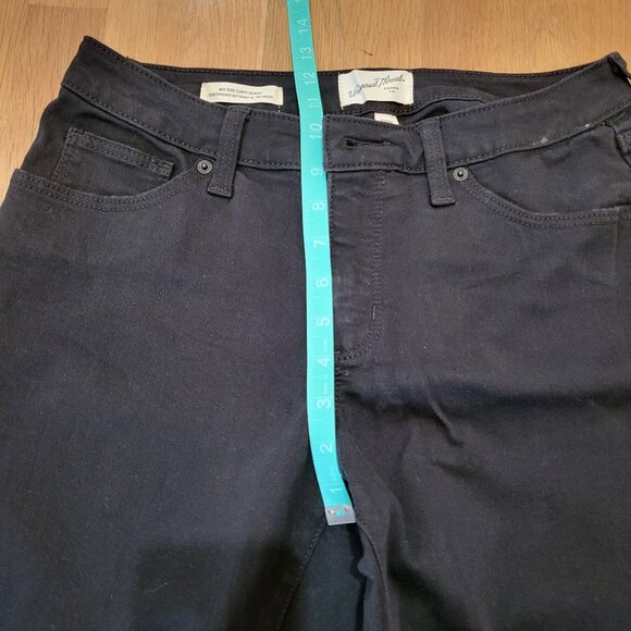 Universal Thread Jeans Mid Rise Curvy Skinny Black Denim Stretch Womens 10 30R - Picture 10 of 12